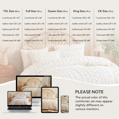 Boho Deluxe Tufted Decorative Comforter Set