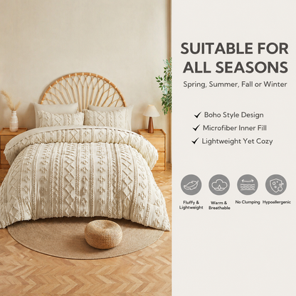 Boho Deluxe Tufted Decorative Comforter Set