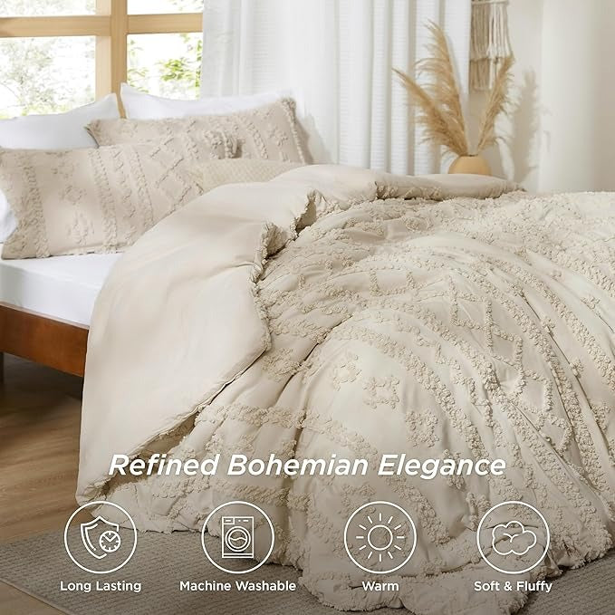 Boho Deluxe Tufted Decorative Comforter Set
